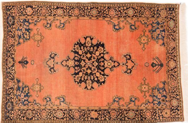 Tappeto Persiano Sarouk Antico 154 x 105 visione dall'alto