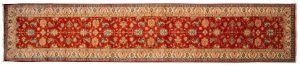 Tappeto Passatoia Afgano Chobi Extra 478x95cm visione dall'alto