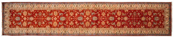 Tappeto Passatoia Afgano Chobi Extra 478x95cm visione dall'alto