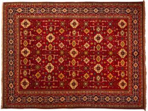 Tappeto Afgano Shirwan 389x296cm visione dall'alto