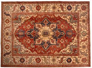 Tappeto Afgano Shirwan 370x277cm visione dall'alto
