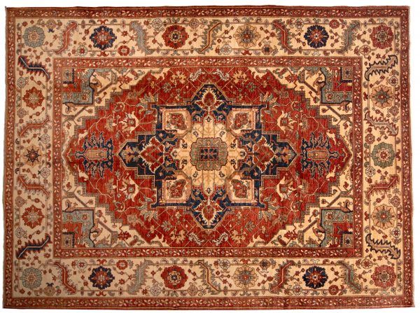 Tappeto Afgano Shirwan 370x277cm visione dall'alto