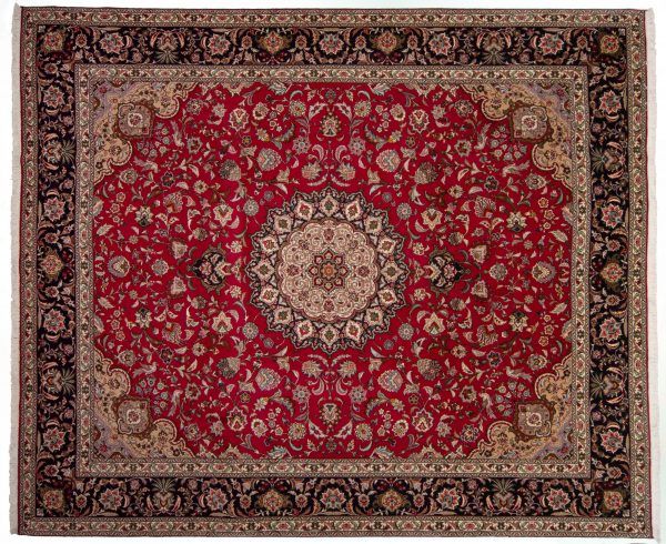 Tappeto Persiano Tabriz 302x254cm visione dall'alto