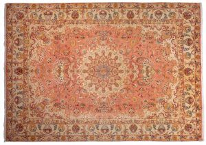Tappeto Persiano Tabriz 60 Capi 344x245cm visione dall'alto