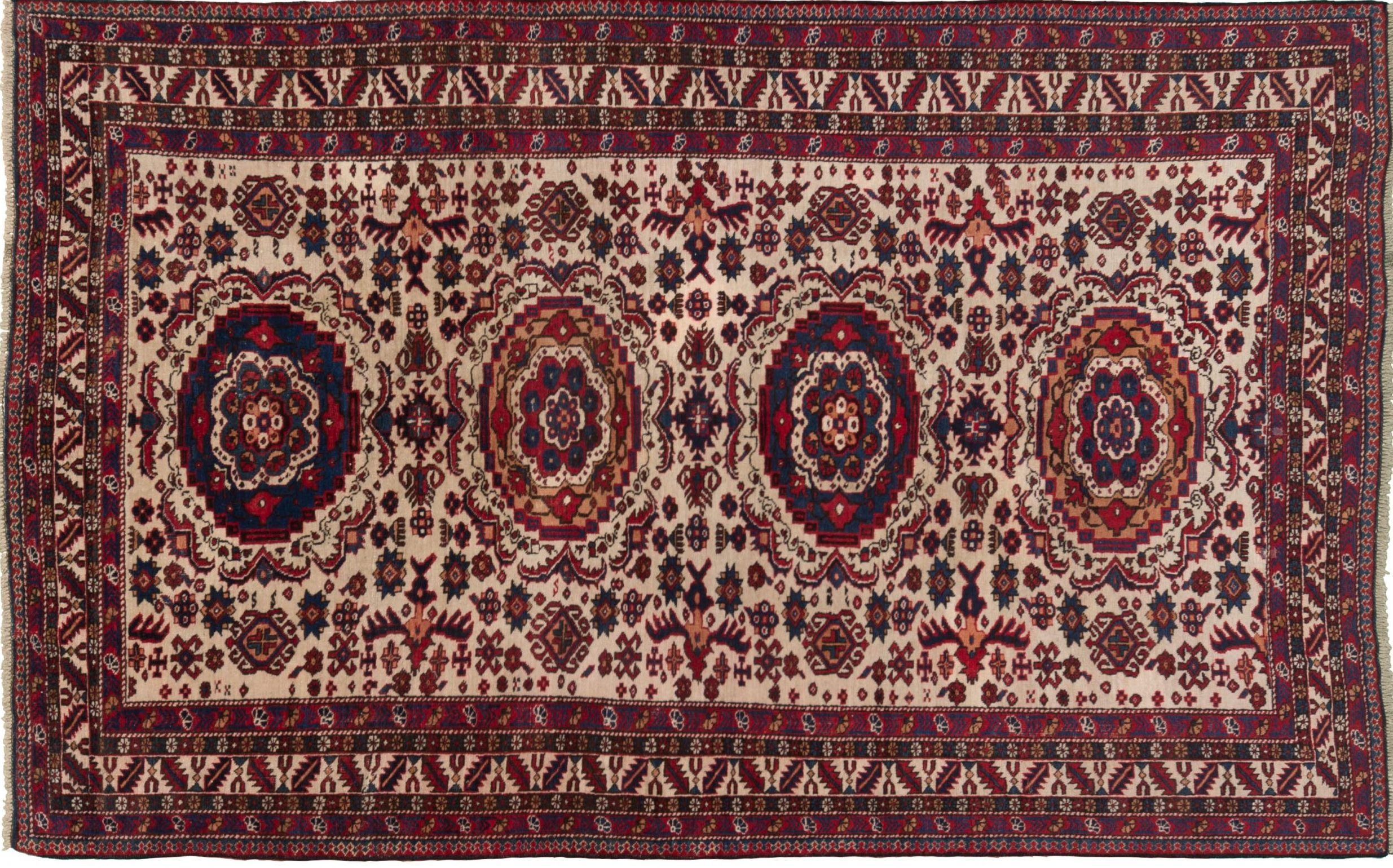Tappeto Russo Shirvan 267x156cm visione dall'alto