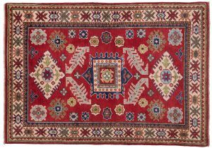 Tappeto Afgano Uzbek 147x100cm visione dall'alto