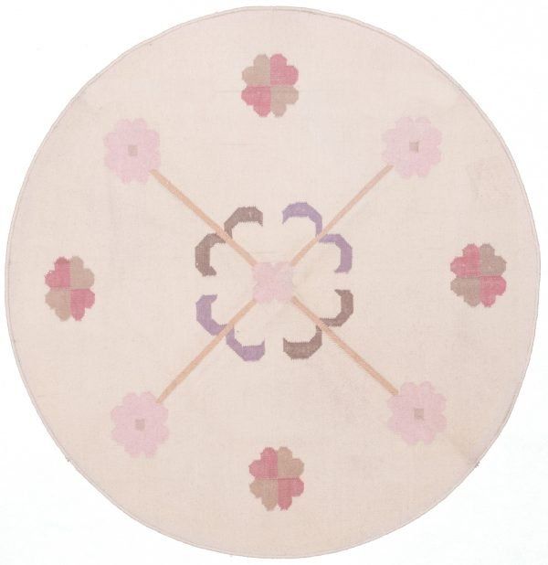 Tappeto Kilim Rotondo 123cm visione dall'alto