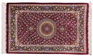 Tappeto-Persiano-Kum-Seta-125x77-cm-Alto