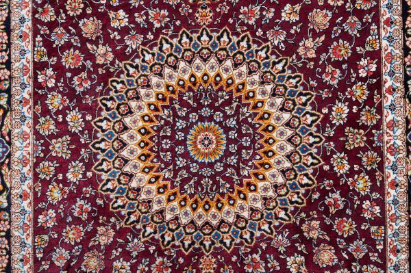 Tappeto-Persiano-Kum-Seta-125x77-cm-Dettaglio