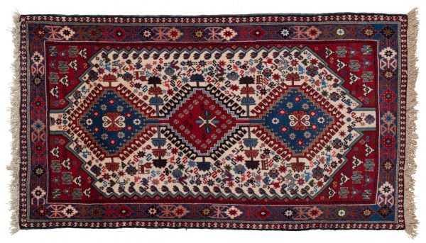 Tappeto Persiano Yalameh 120x80cm visione dall'alto