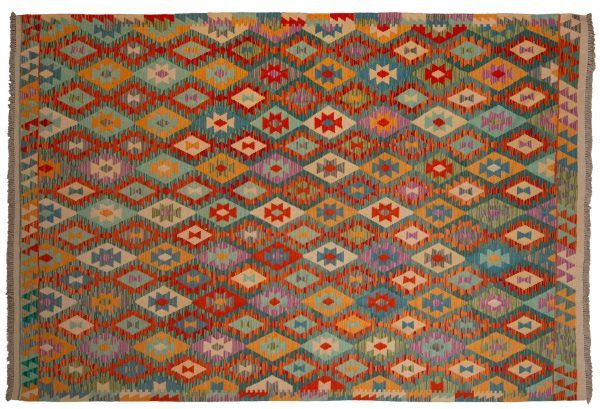 Tappeto Kilim Afgano 304x206cm visione frontale