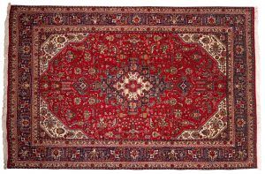 Tappeto Persiano Kashan 293x200cm visione dall'alto