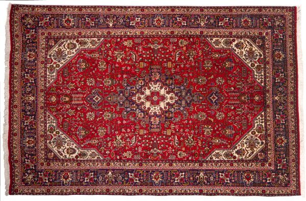 Tappeto Persiano Tabriz 300x199cm visione dall'alto