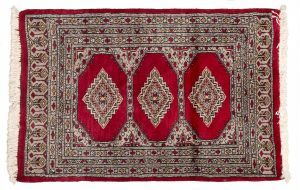 Tappeto Pakistano Kashmir 92x61cm visione dall'alto