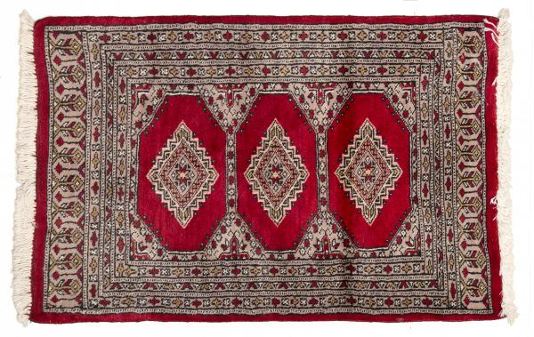 Tappeto Pakistano Kashmir 92x61cm visione dall'alto