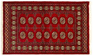 Tappeto Pakistano Bukara 150x91cm visione dall'alto