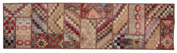 Tappeto Turchia Patchwork Passatoia 302x82cm Alto
