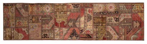 Tappeto Turchia Patchwork Passatoia 306x81cm Alto