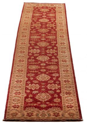 Tappeto Afgano Asla Passatoia 416x79cm Prospettiva