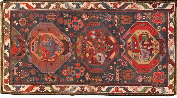 Tappeto Antico Russo 190x105cm Alto