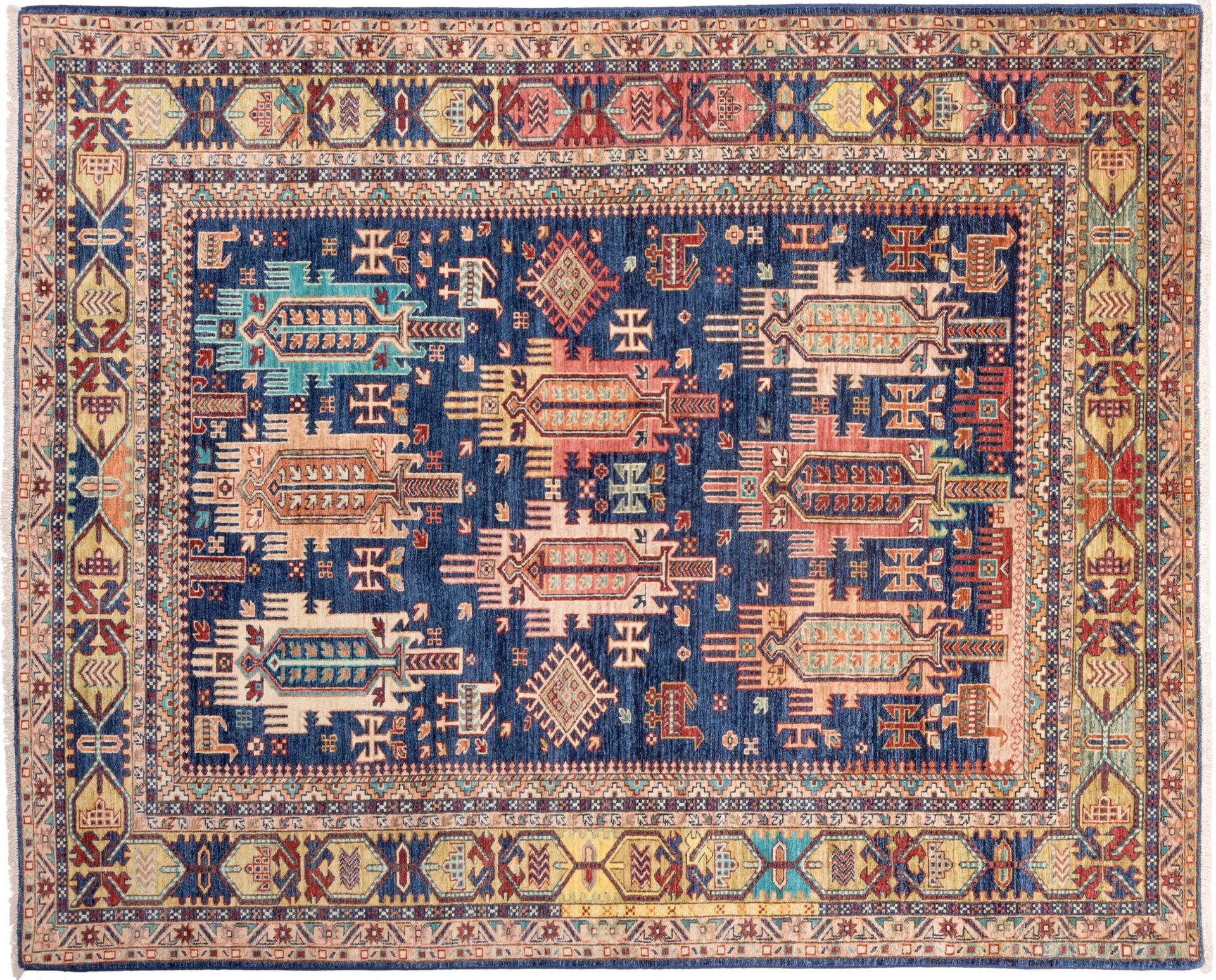 Tappeto Afgano Kazak Gold 243x193cm Alto