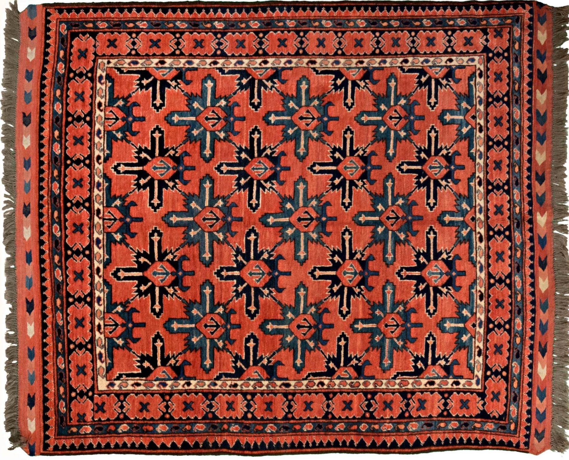 Tappeto Afgano Uzbek 198x177cm Alto