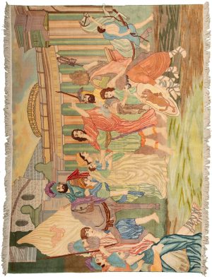 Tappeto Persiano Tabriz 60 Raj 221x161cm Alto