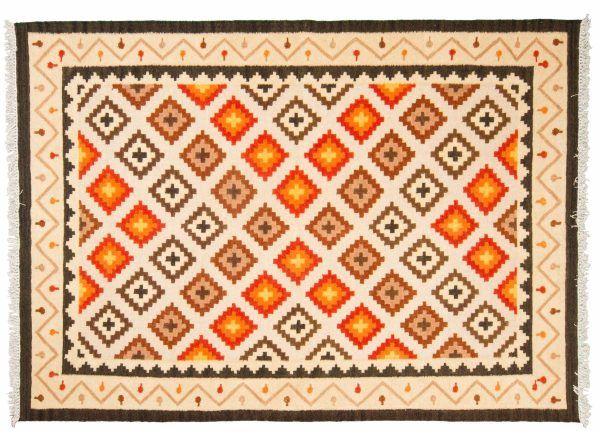 Tappeto India Kilim 268x193cm Alto