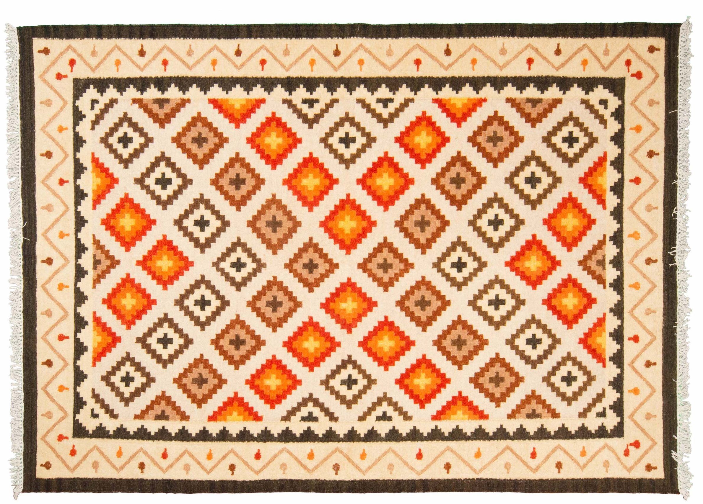 Tappeto India Kilim 268x193cm Alto