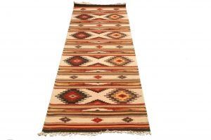 Tappeto India Kilim Passatoia 403x80cm Prospettiva