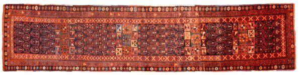 Tappeto Passatoia Persiano Malayer Antico 373x84cm Alto