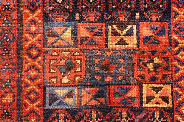 Tappeto Passatoia Persiano Malayer Antico 373x84cm Dettaglio
