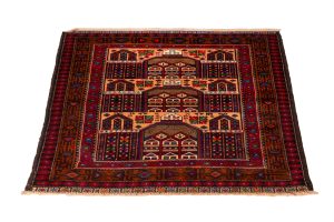 Tappeto Afgano Baluch 144x102 cm Prospettiva
