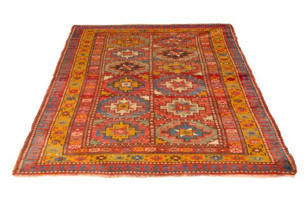 Tappeto Caucaso Kazak Mogan Antico 217x135 cm Prospettiva