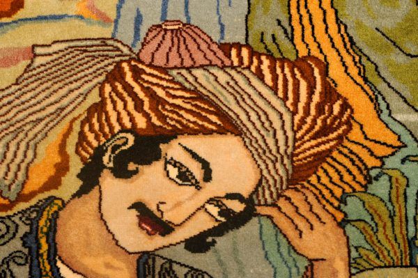 Tappeto Persiano Tabriz Figurato 152x103 cm Dettaglio