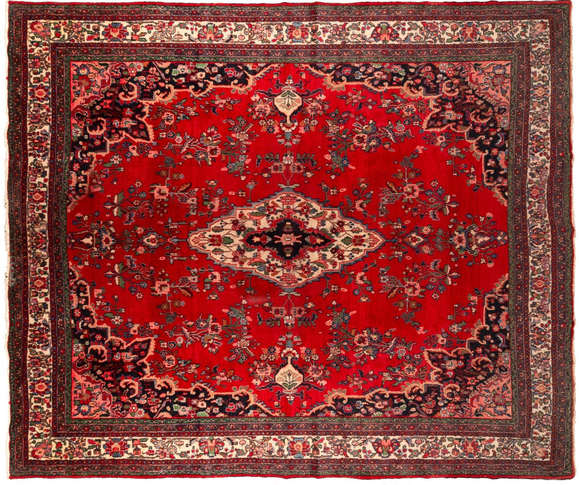 Tappeto Persiano Mashad 400x329cm - Refurbished Alto