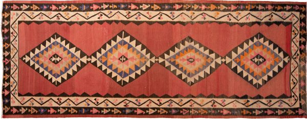 Tappeto Persiano Kilim Passatoia 394x253 cm Alto