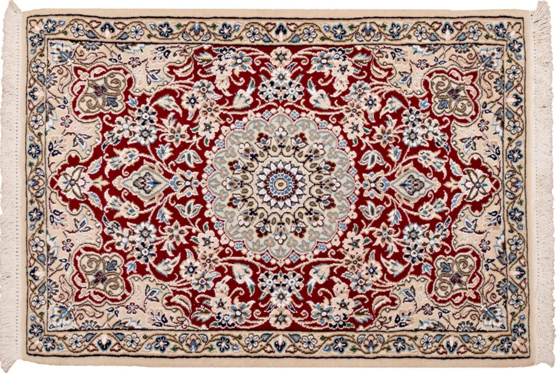 Tappeto Persiano Nain 9 Capi 90 x 60 cm Alto