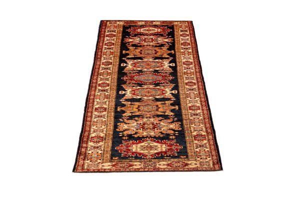 Tappeto Passatoia Afgano Kazak Super 310x79 cm - Refurbished Prospettiva