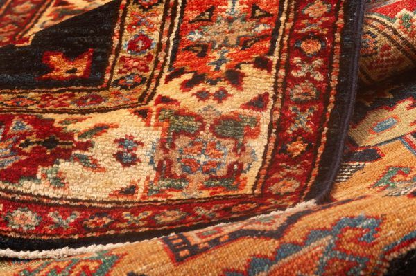 Tappeto Passatoia Afgano Kazak Super 310x79 cm - Refurbished Dettaglio