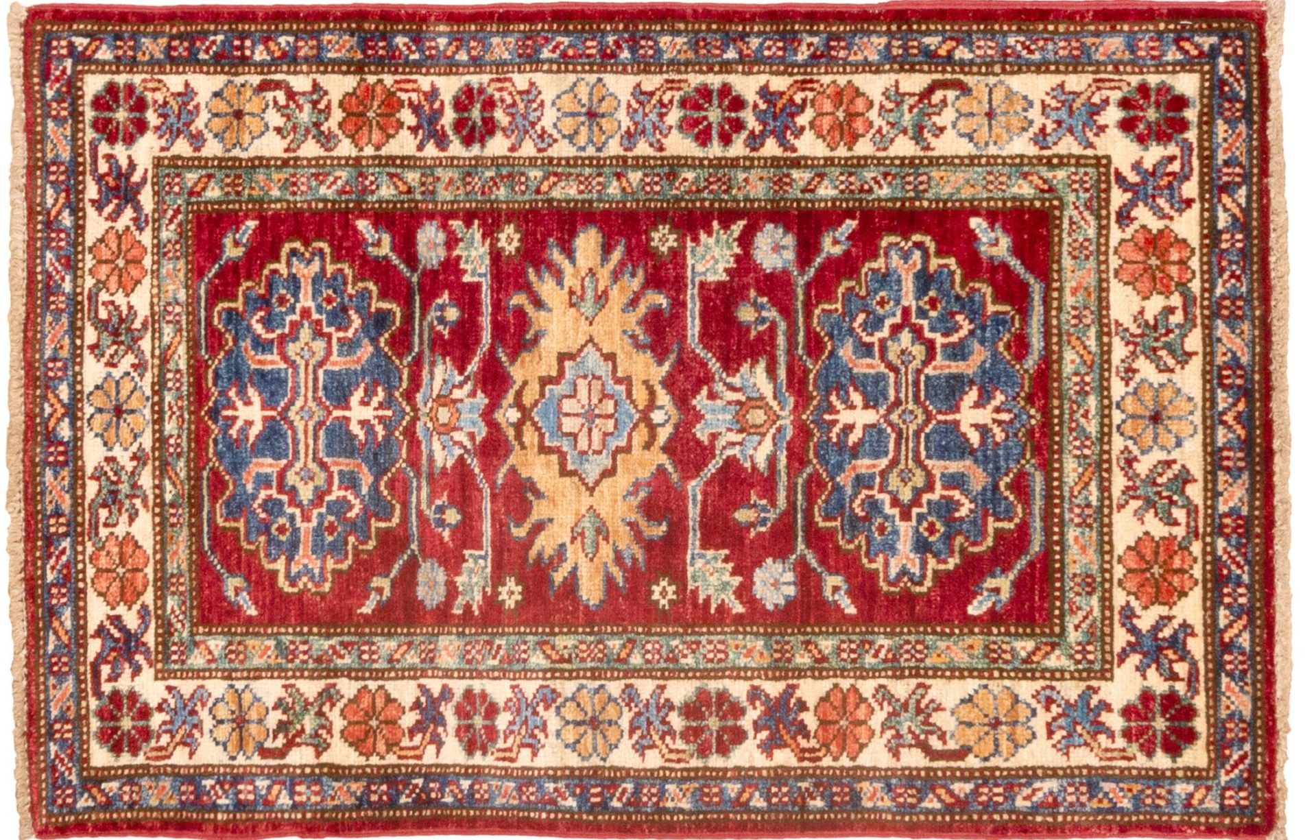 Tappeto Afgano Kazak Super 90x60cm Alto