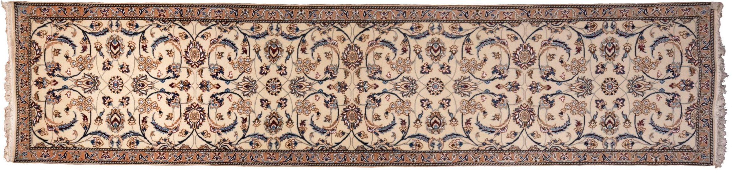 Tappeto Passatoia Persiano Nain 407x95cm Alto