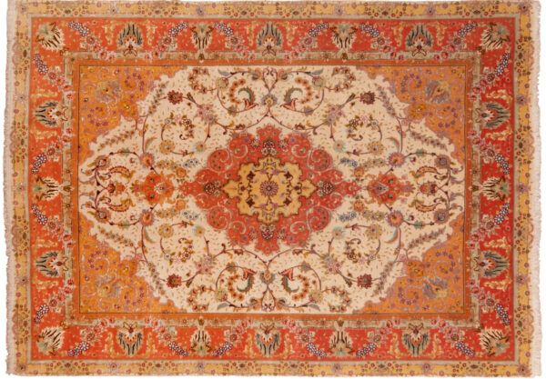 Tappeto Persiano Tabriz 203x146cm -Refurbished- Alto