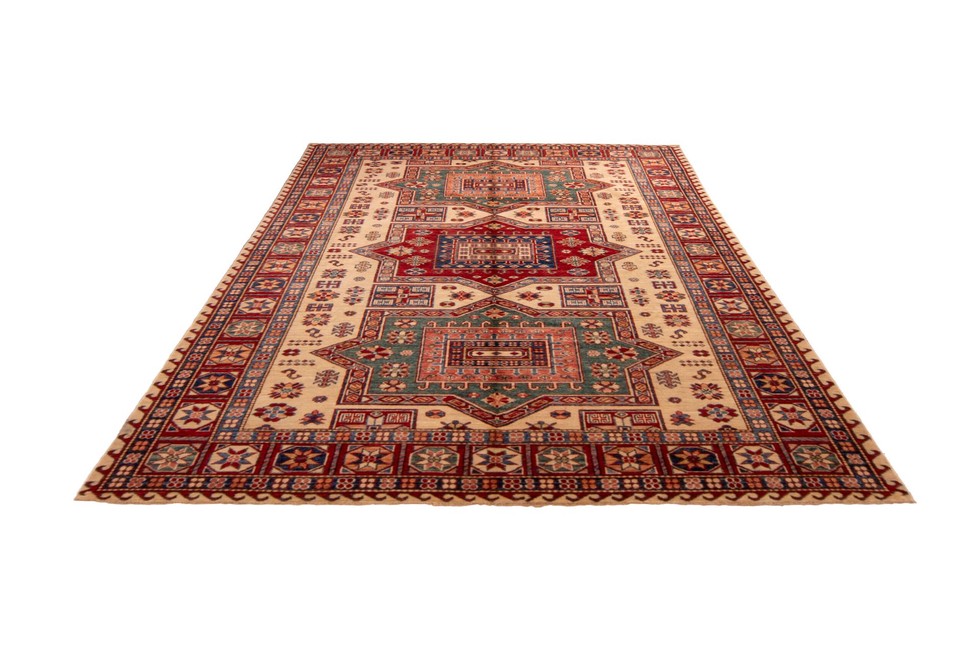 Tappeto Afgano Kazak Super 275x179 cm Prospettiva