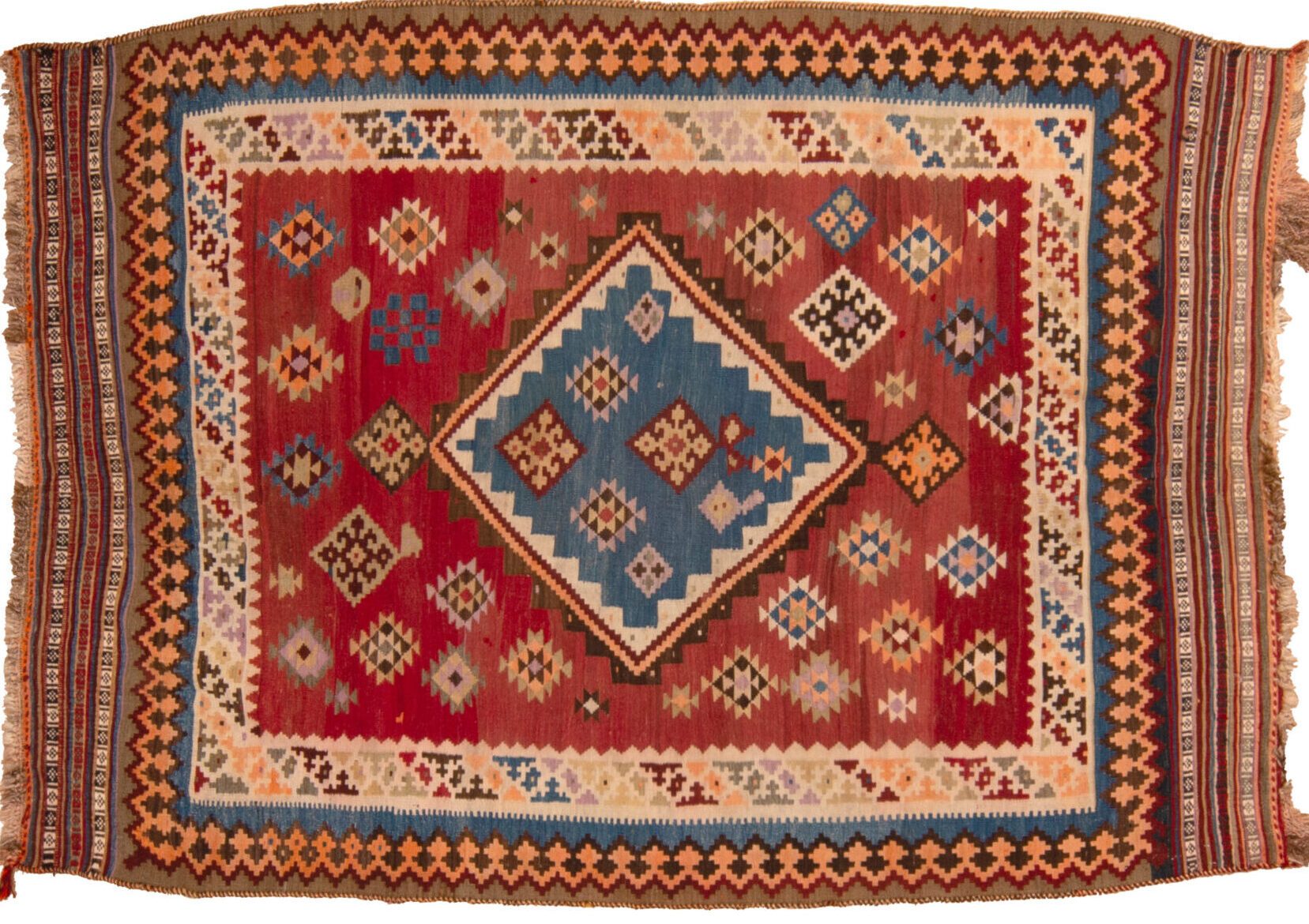 Tappeto Persiano Kilim Quashqai Antico 210x150cm.